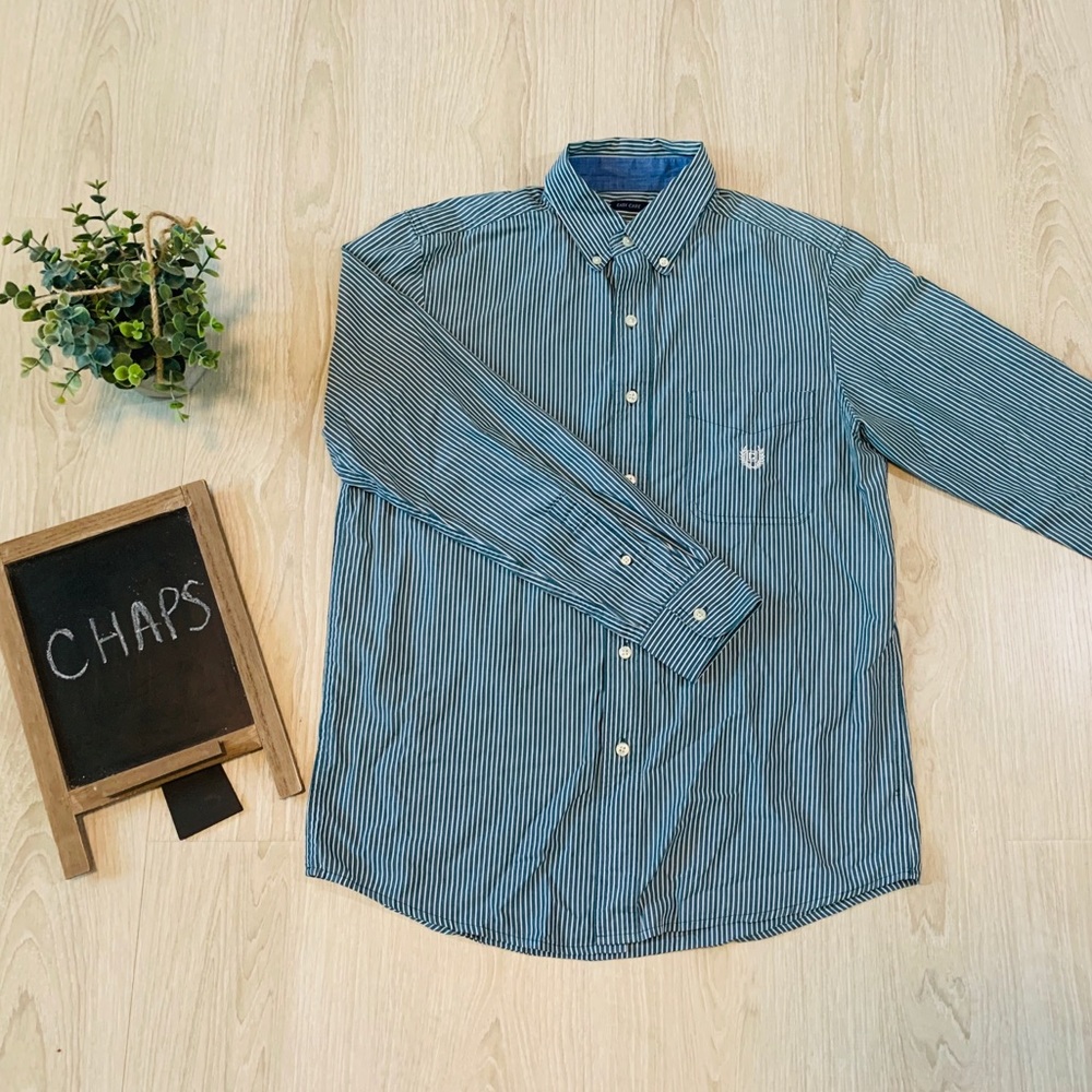 Chaps Striped Long sleeve button up